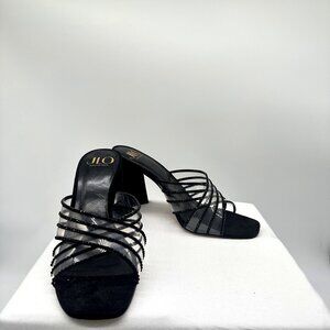 Black Rhinestone JLO Heels Women's 11